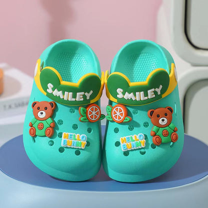 Children's Sandals Summer Girls' Breathable Baby Indoor Soft Bottom Cartoon Non-Slip Wear-Resistant Closed Toe Hole Shoes Wholesale