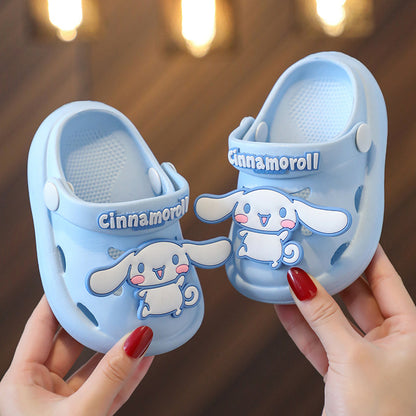 Sanrio Clow M Children's Slippers Boys and Girls Summer Cartoon Cute Hole Shoes Indoor and Outdoor Non-Slip Sandals