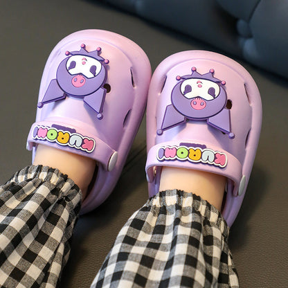 Sanrio Clow M Children's Slippers Boys and Girls Summer Cartoon Cute Hole Shoes Indoor and Outdoor Non-Slip Sandals