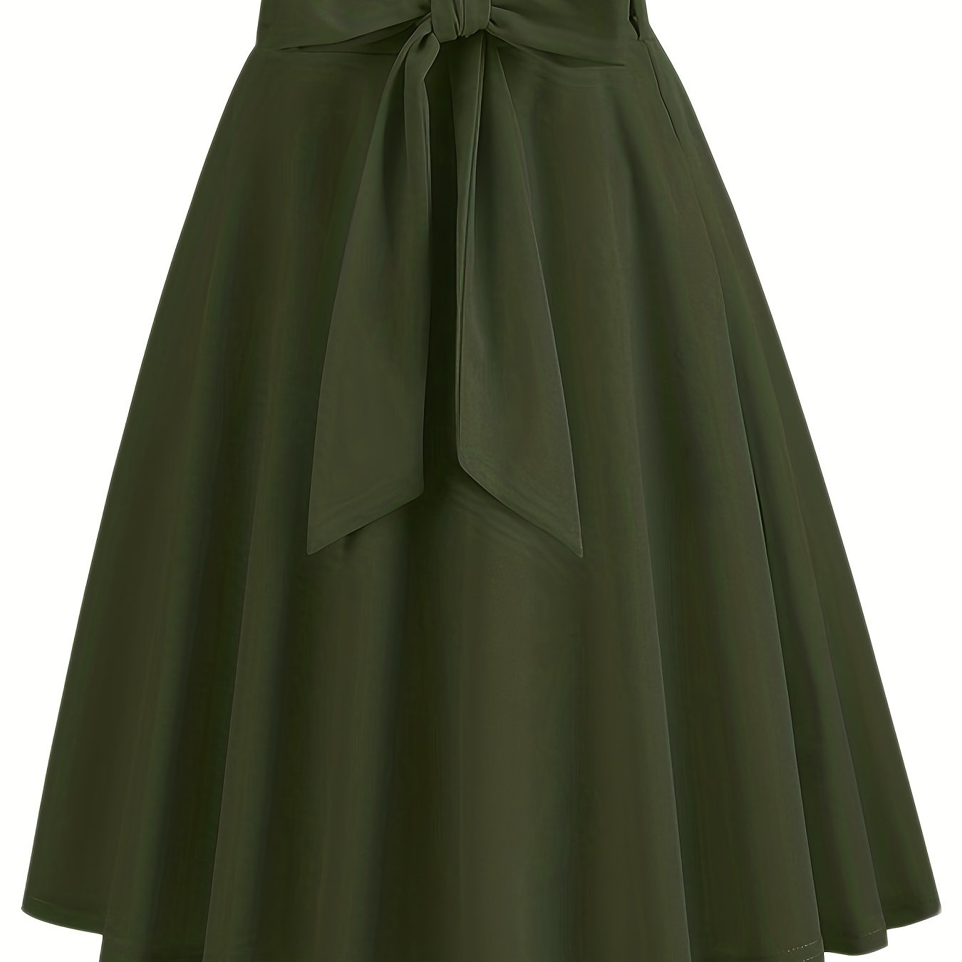 xieyinshe  Retro A-line Skirt, Bowknot Front Skirt For Party, Performance, Every Day, Women's Clothing