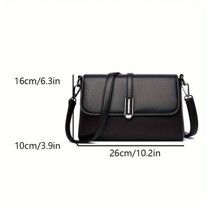 xieyinshe Fashionable Black Square Shoulder Bag, All-Match Versatile Crossbody Wallet For Women