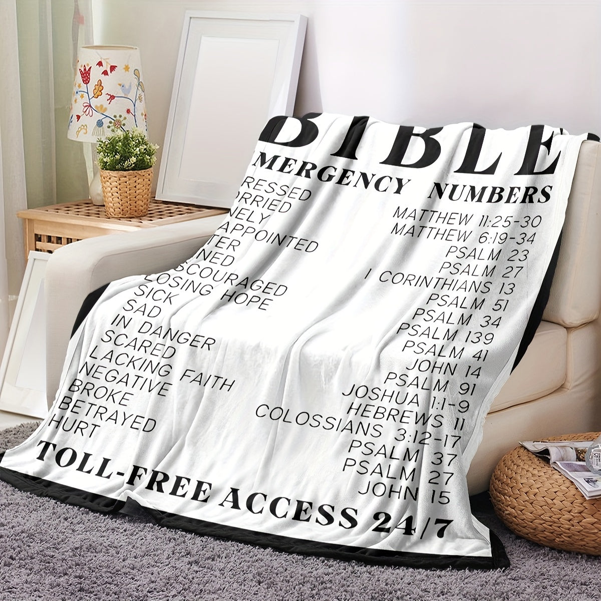 1pc Digital Printed Blanket, Christian Message Gift, Birthday Gift, A Gift For Family, Best Friends, Siblings, A Blanket For Nap, Sofa, And Air Conditioning