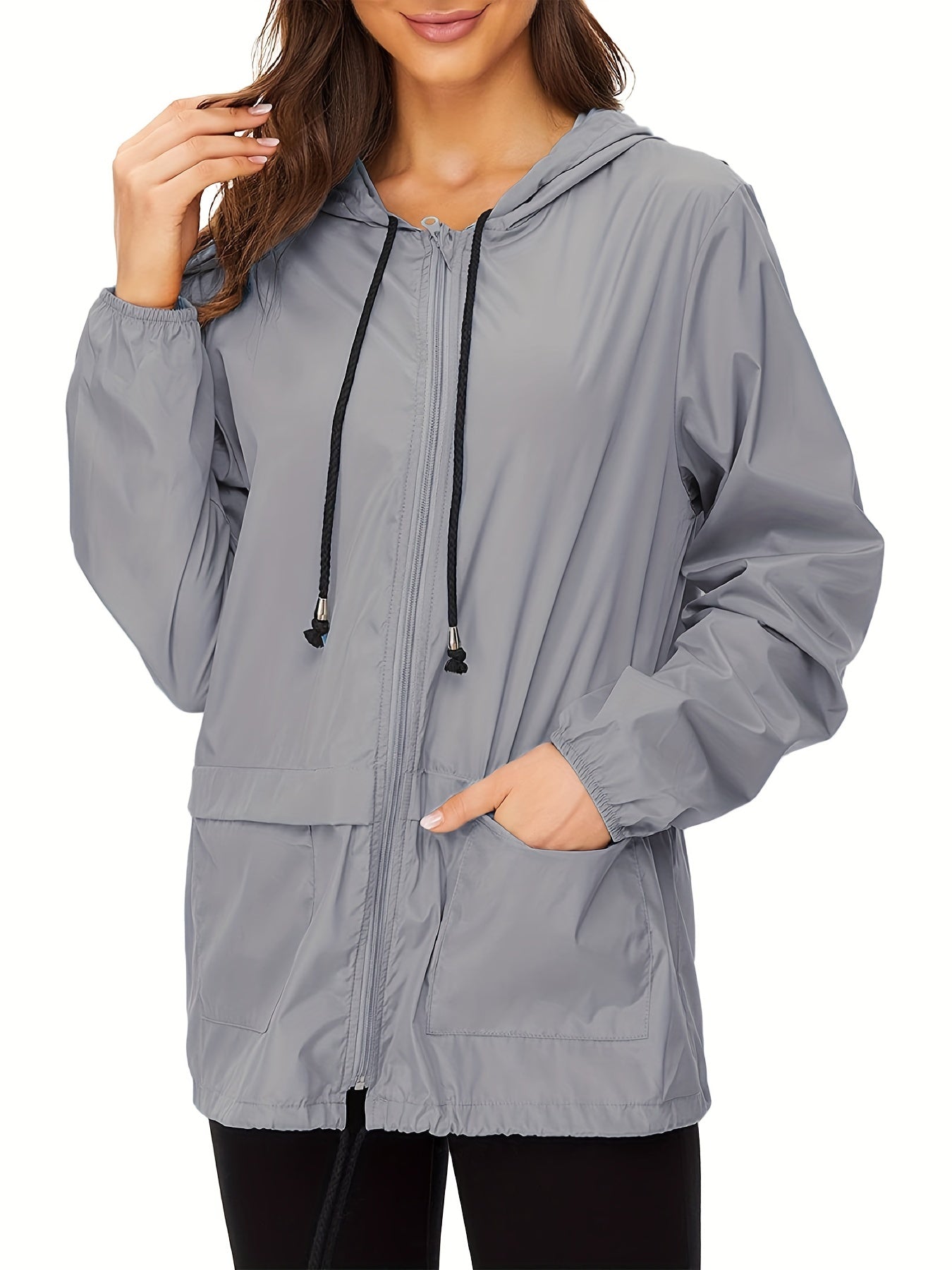 Women's Outwear Lightweight Rain Jacket Women Packable Raincoats Jacket