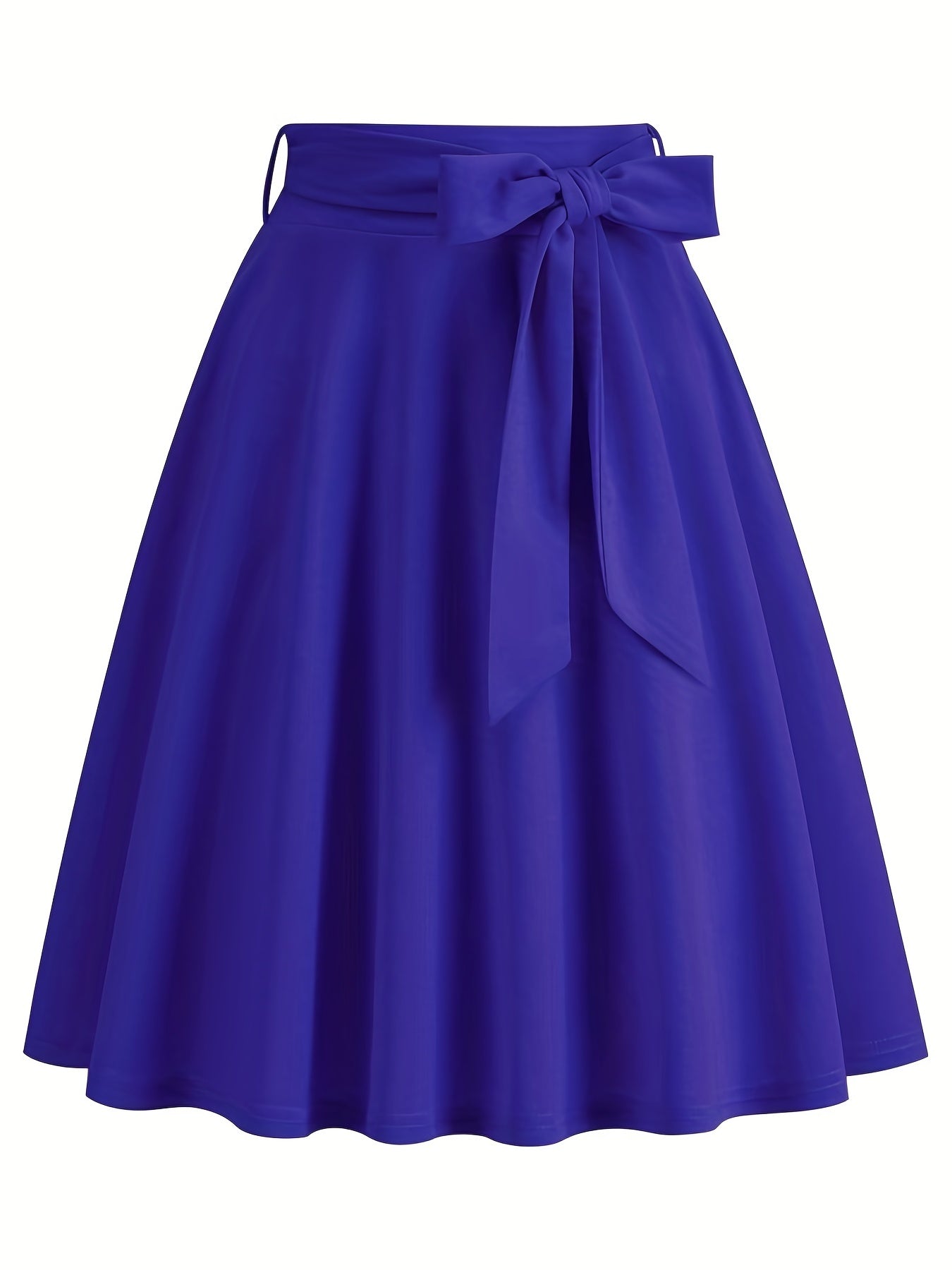 xieyinshe  Retro A-line Skirt, Bowknot Front Skirt For Party, Performance, Every Day, Women's Clothing