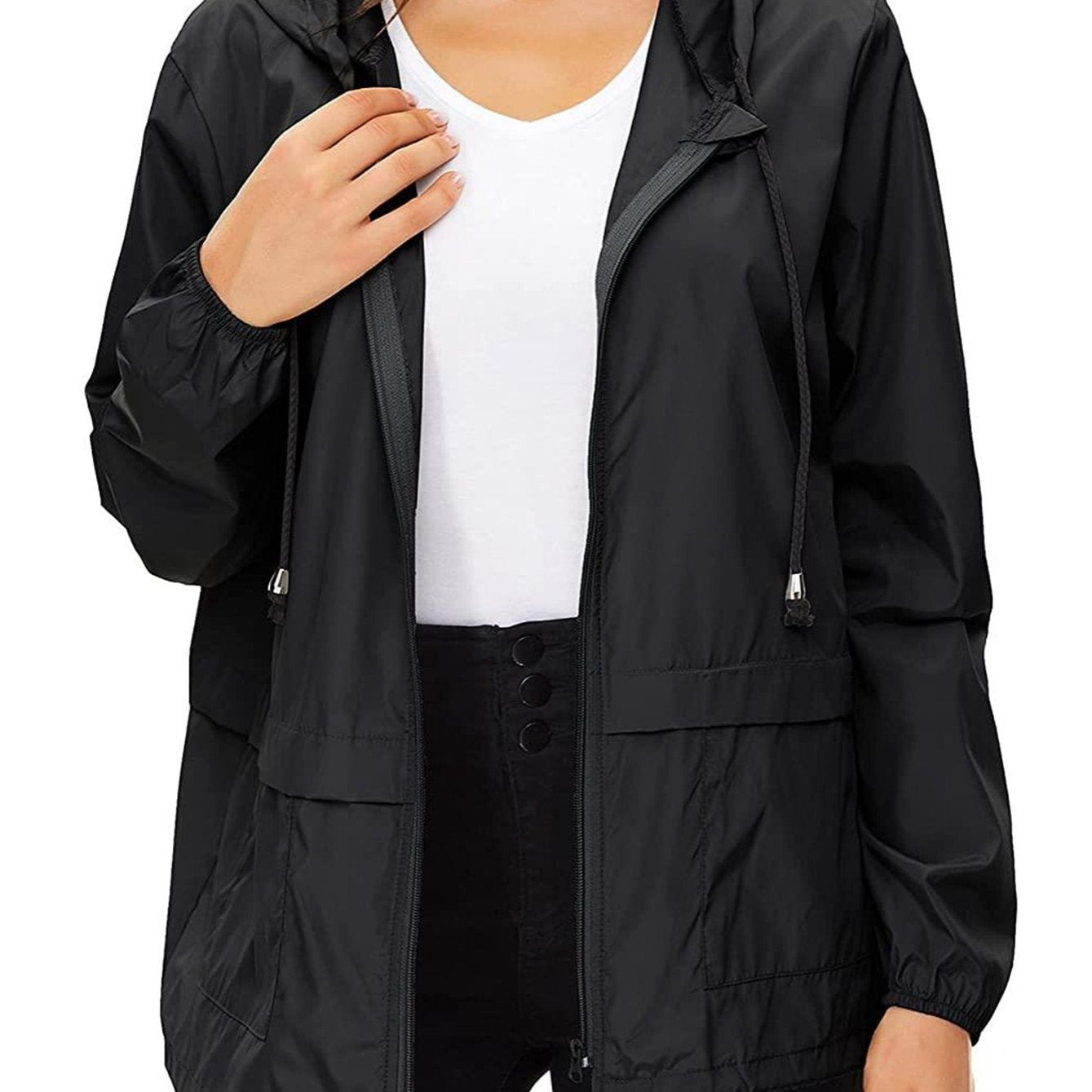 Women's Outwear Lightweight Rain Jacket Women Packable Raincoats Jacket