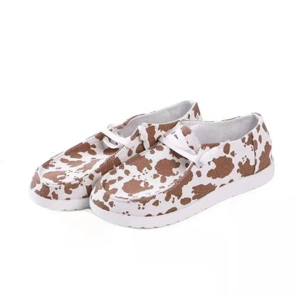 Casual Shoes Comemore Woman Flats Spring Lace Up Round Toe  Women Sneaker Canvas Flat Solid Leopard Breathable Sneakers 41