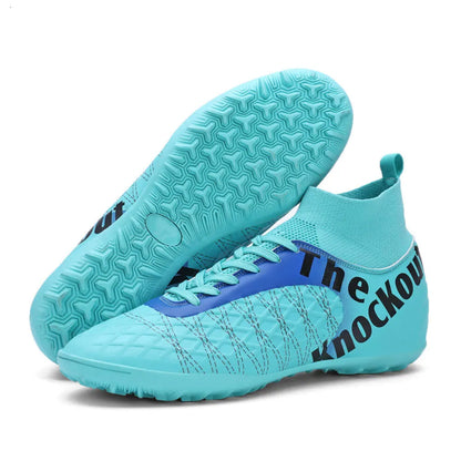 High Quality size 31-48 adult children Cleats Football Boots Anti-slip Grass Training Match Futsal Soccer Shoes