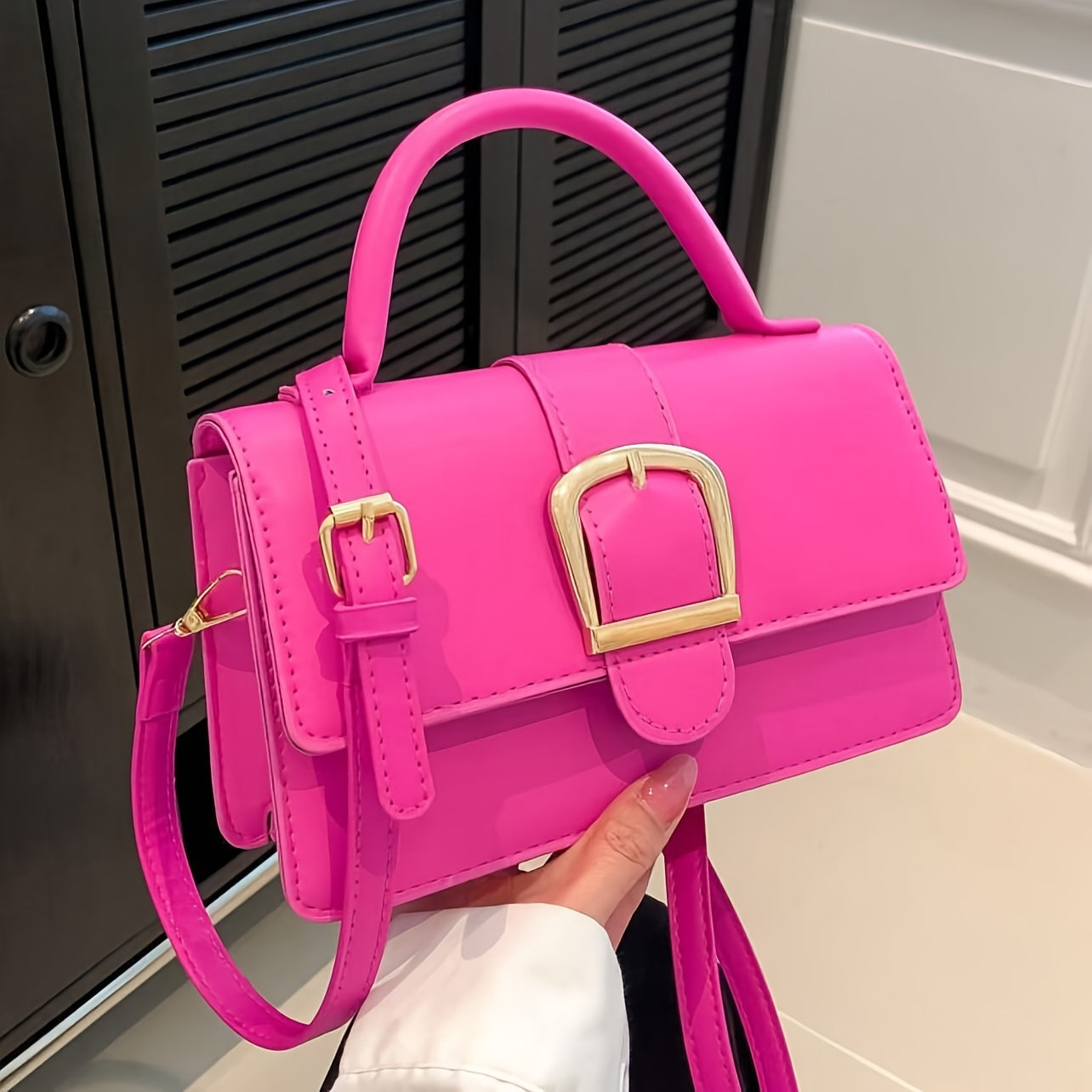 Fashion-Forward Neon Crossbody Bag - Compact & Stylish Mini Shoulder Bag for Women - Secure Buckle Flap Purse