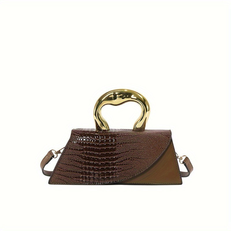 Chic Crocodile Pattern Womens Handbag - Stylish Crossbody & Shoulder Bag with Spacious Interior - Trendy Fashion Purse for Everyday Use