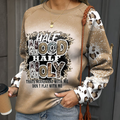 xieyinshe  Letter Print Pullover Sweatshirt, Casual Long Sleeve Crew Neck Sweatshirt For Spring & Fall, Women's Clothing