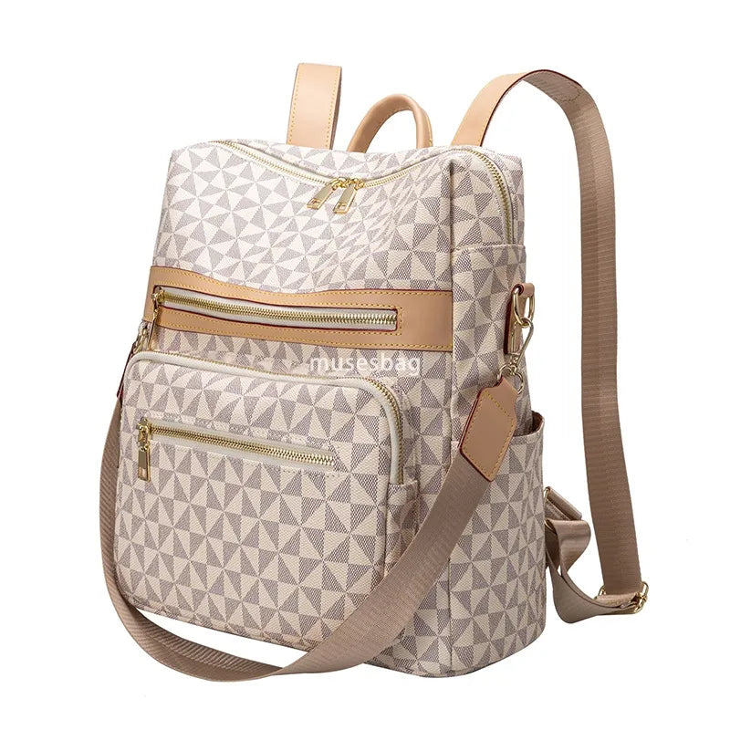 New Women's Bag Trendy Print Versatile Backpack Large Capacity Casual Book Bag Fashion Outdoor Travel Backpack