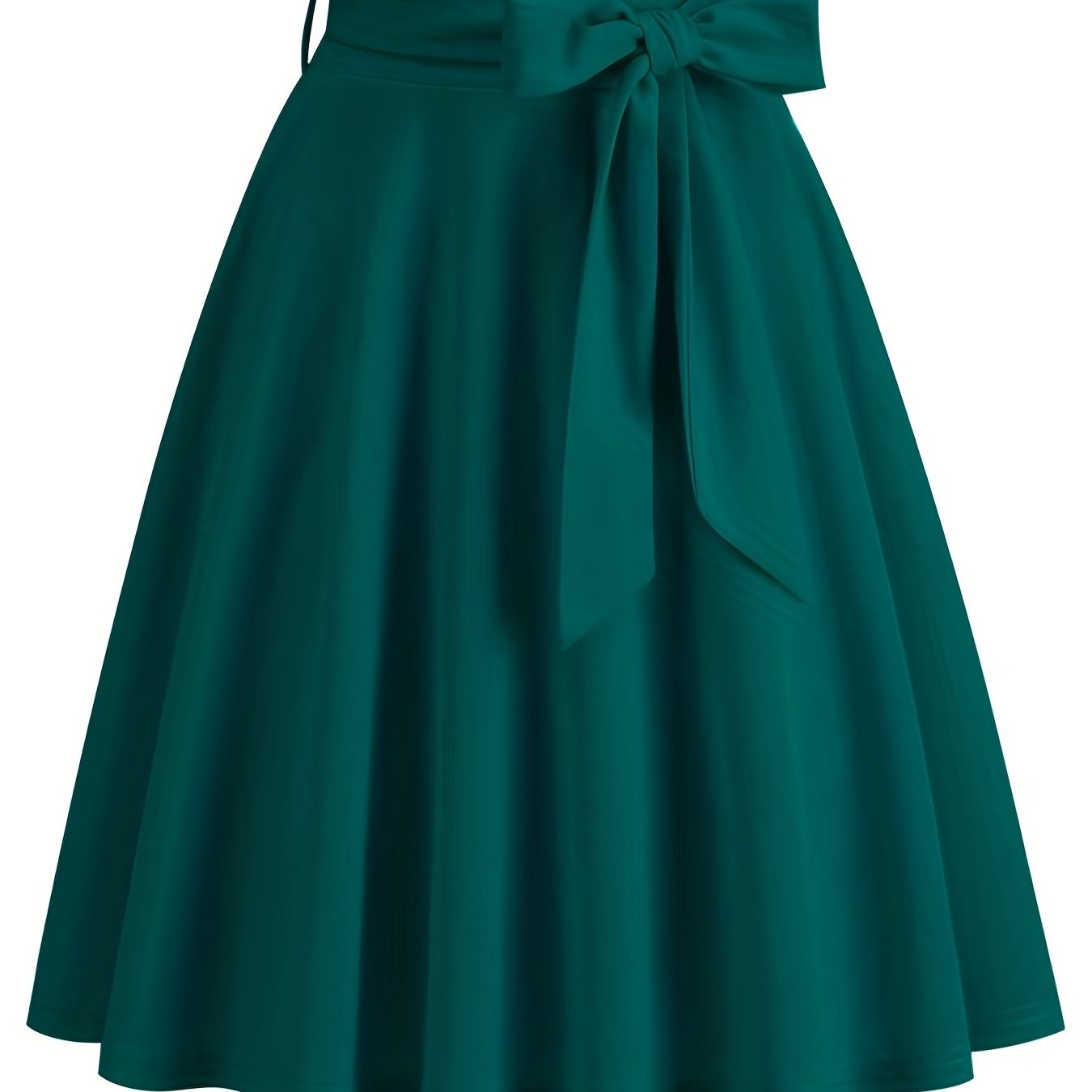 xieyinshe  Retro A-line Skirt, Bowknot Front Skirt For Party, Performance, Every Day, Women's Clothing