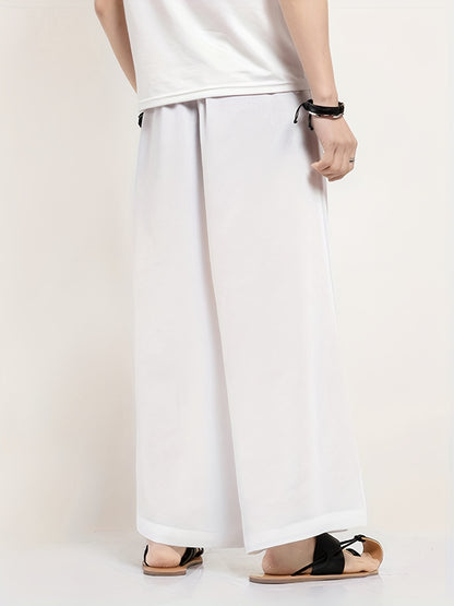 xieyinshe Loose Fit  Wide Leg Pants, Men's Casual Vintage Pants For Spring Fall