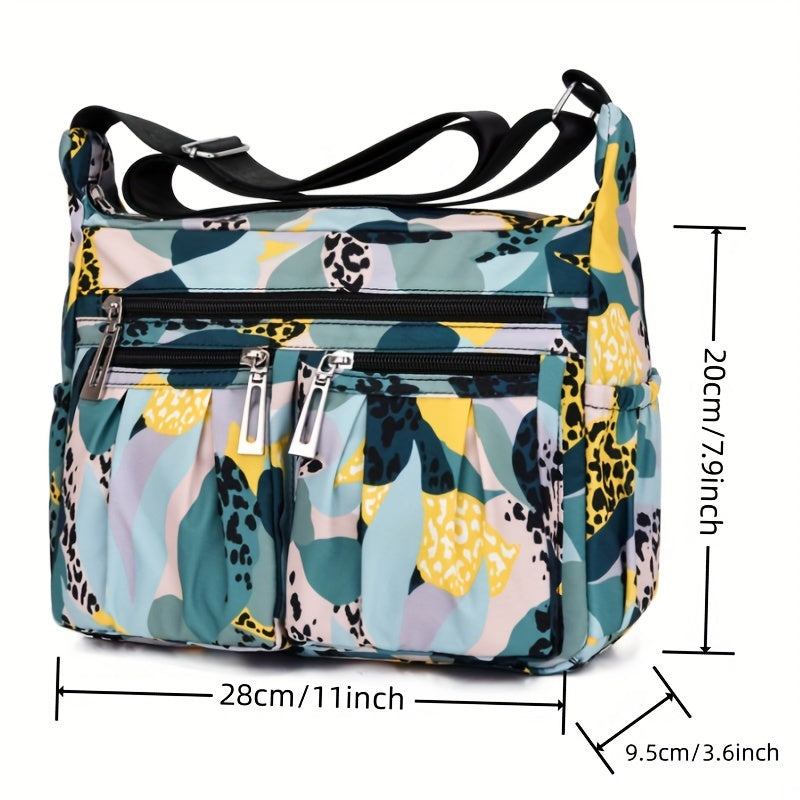 Large Capacity Crossbody Bag - Vibrant Ethnic-Inspired Pattern, Stylish Crossbody Design, Spacious Interior, Comfortable Shoulder Bag with Adjustable Strap, Versatile Messenger Bag - Perfect for Casual, Everyday Use, Ideal for Work, School, Travel, or Dai