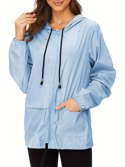 Women's Outwear Lightweight Rain Jacket Women Packable Raincoats Jacket