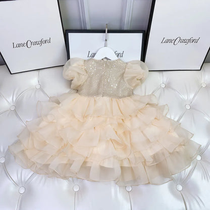 Cute Baby Girl's Dresses Tutu Summer Kids Dress for Lace Princess Party Dresses Children's wedding Clothing