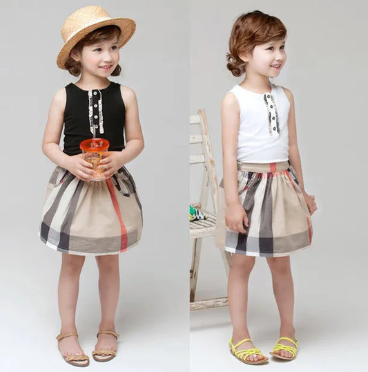 Girls Dress Summer Valentine's Day Round neck tie Top A-line Princess skirts Baby Girl Dresses Kids Designer Clothes