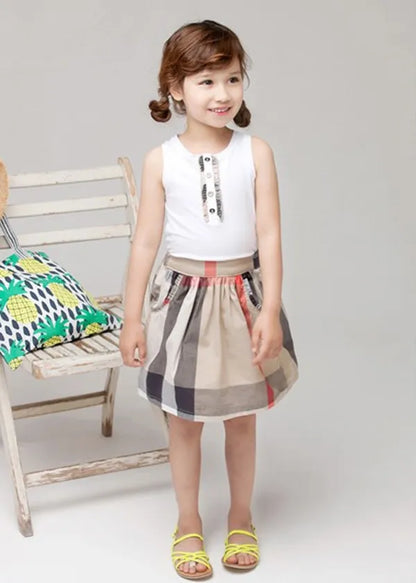 Girls Dress Summer Valentine's Day Round neck tie Top A-line Princess skirts Baby Girl Dresses Kids Designer Clothes