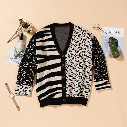 Leopard V-neck Cardigan