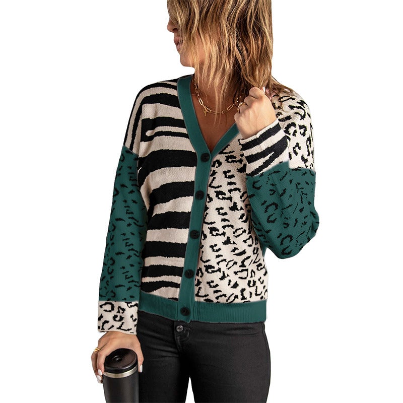 Leopard V-neck Cardigan