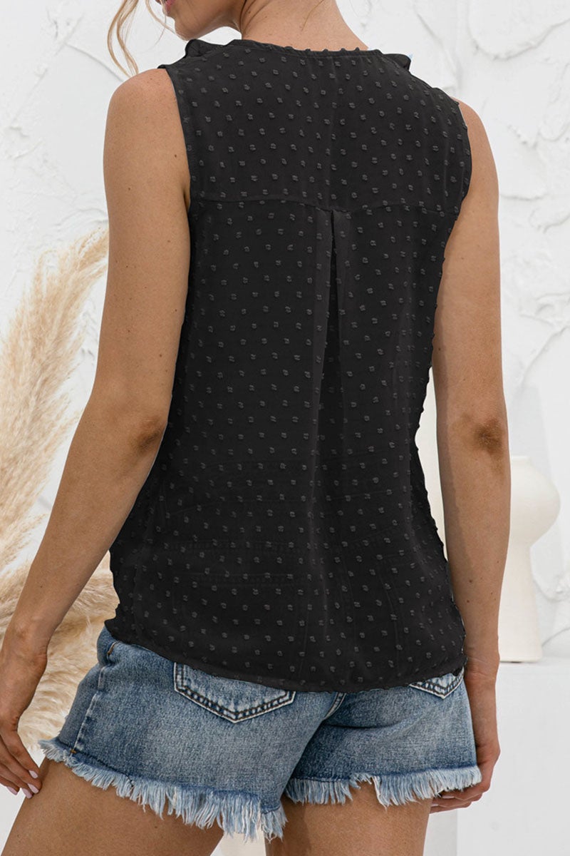 Fashion Casual Solid Split Joint V Neck Tops