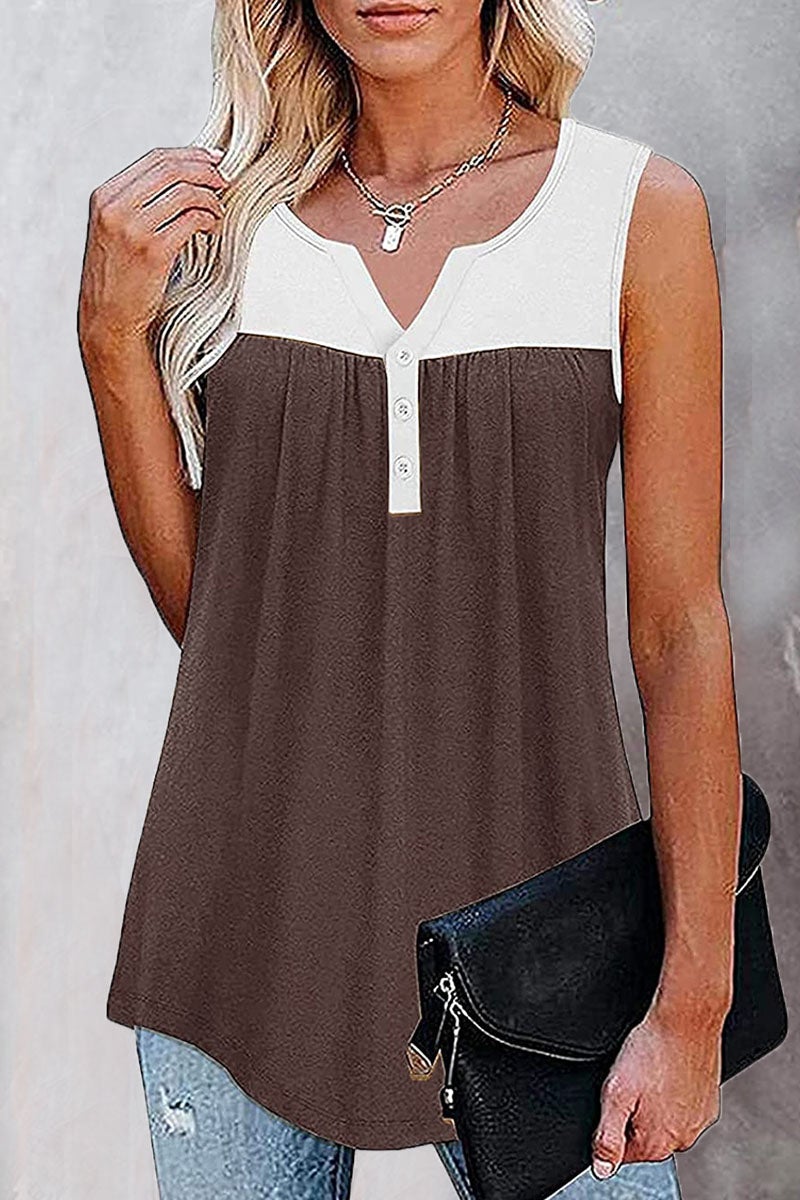 Casual Solid Split Joint V Neck Tops(7 Colors)