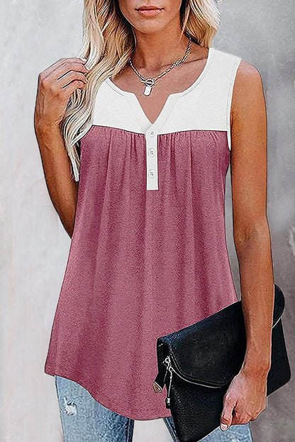Casual Solid Split Joint V Neck Tops(7 Colors)