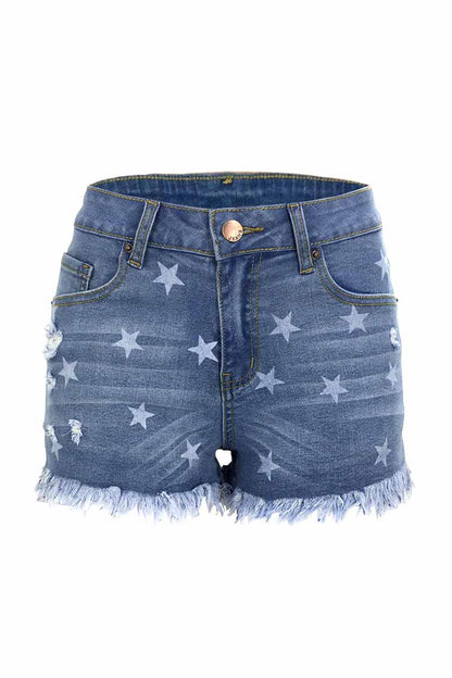 Xieyinshe  Cute Star Denim Shorts