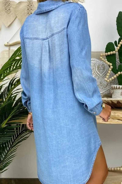 Xieyinshe Xieyinshe Buttoned Pockets Design Denim Dress