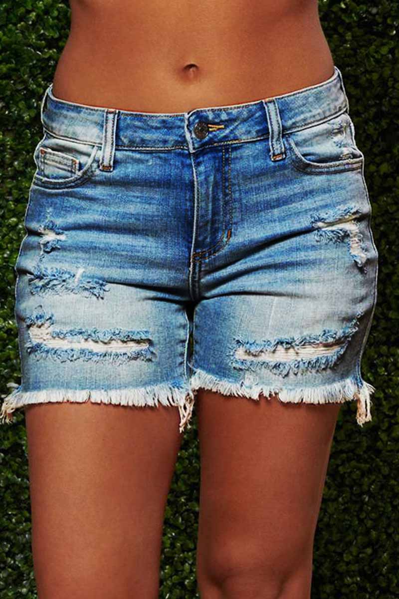 Xieyinshe Xieyinshe On-trend Ripped Sexy Denim Shorts(3 colors)