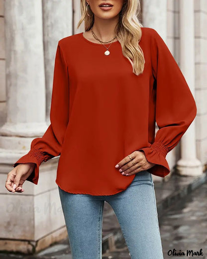 Xieyinshe - Long sleeve top with round neck