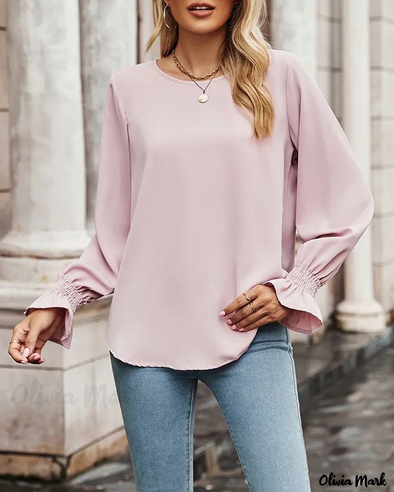 Xieyinshe - Long sleeve top with round neck