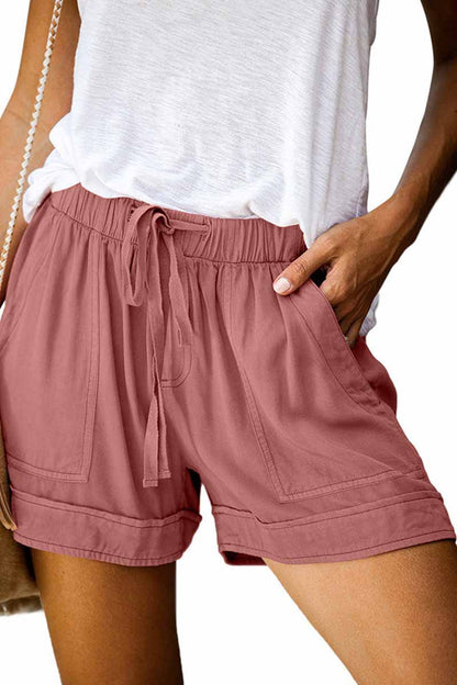 Xieyinshe Xieyinshe Elastic High Waist Adjustable Shorts