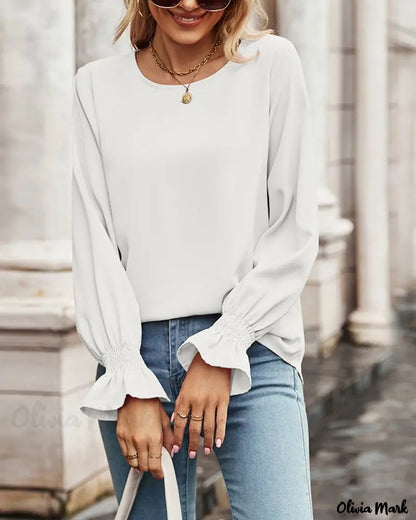 Xieyinshe - Long sleeve top with round neck