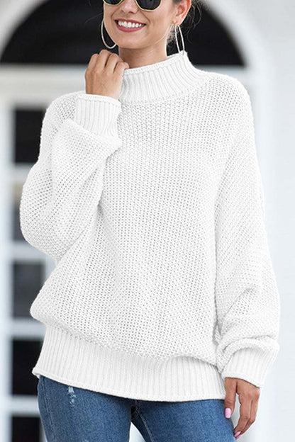 Xieyinshe Xieyinshe Breathable Bat Sleeve Knit Sweater(3 Colors)