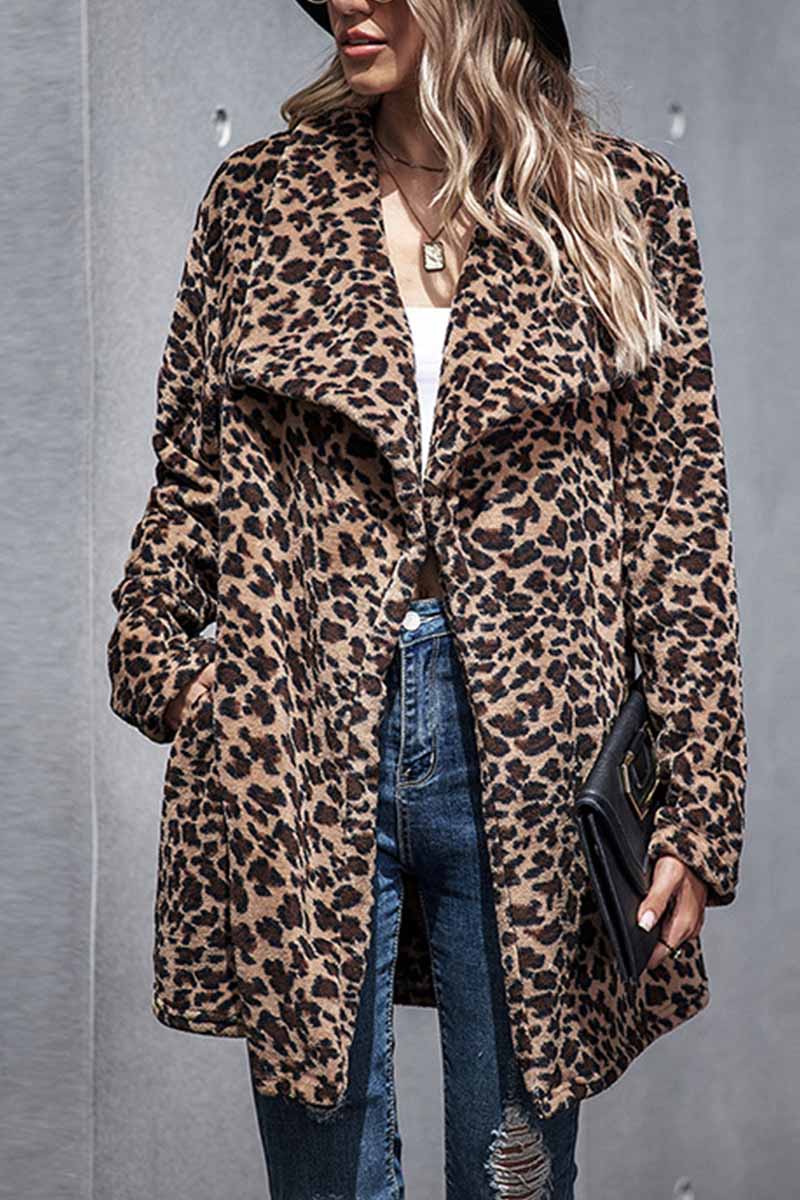 Xieyinshe Xieyinshe Sexy Leopard Long Coat