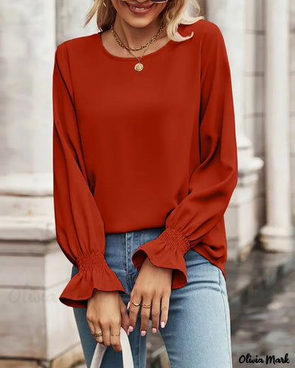 Xieyinshe - Long sleeve top with round neck