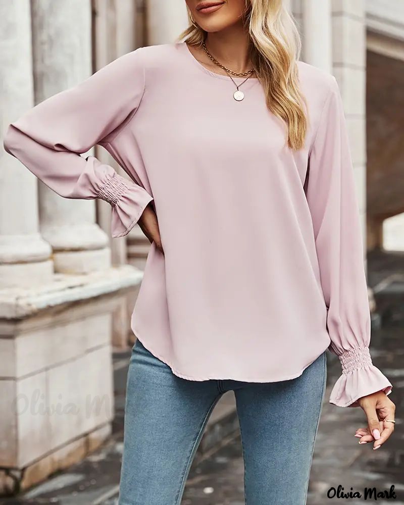 Xieyinshe - Long sleeve top with round neck