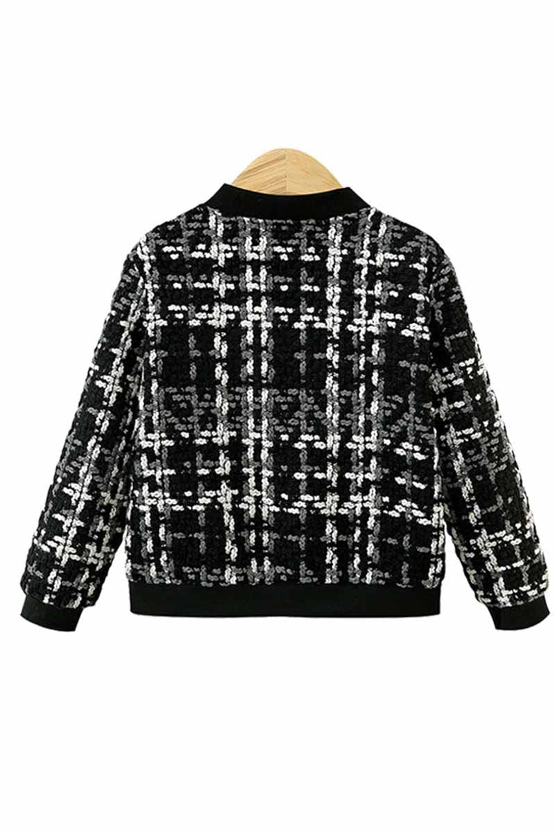 Xieyinshe Xieyinshe Padded Loose Plaid Jacket