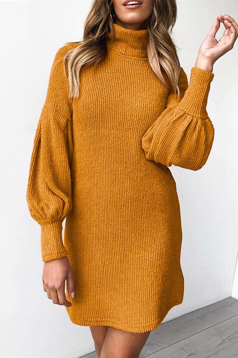 Xieyinshe Xieyinshe O Neck Autumn Sexy Dress(3 Colors)