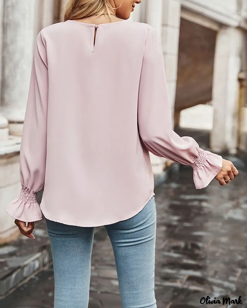 Xieyinshe - Long sleeve top with round neck