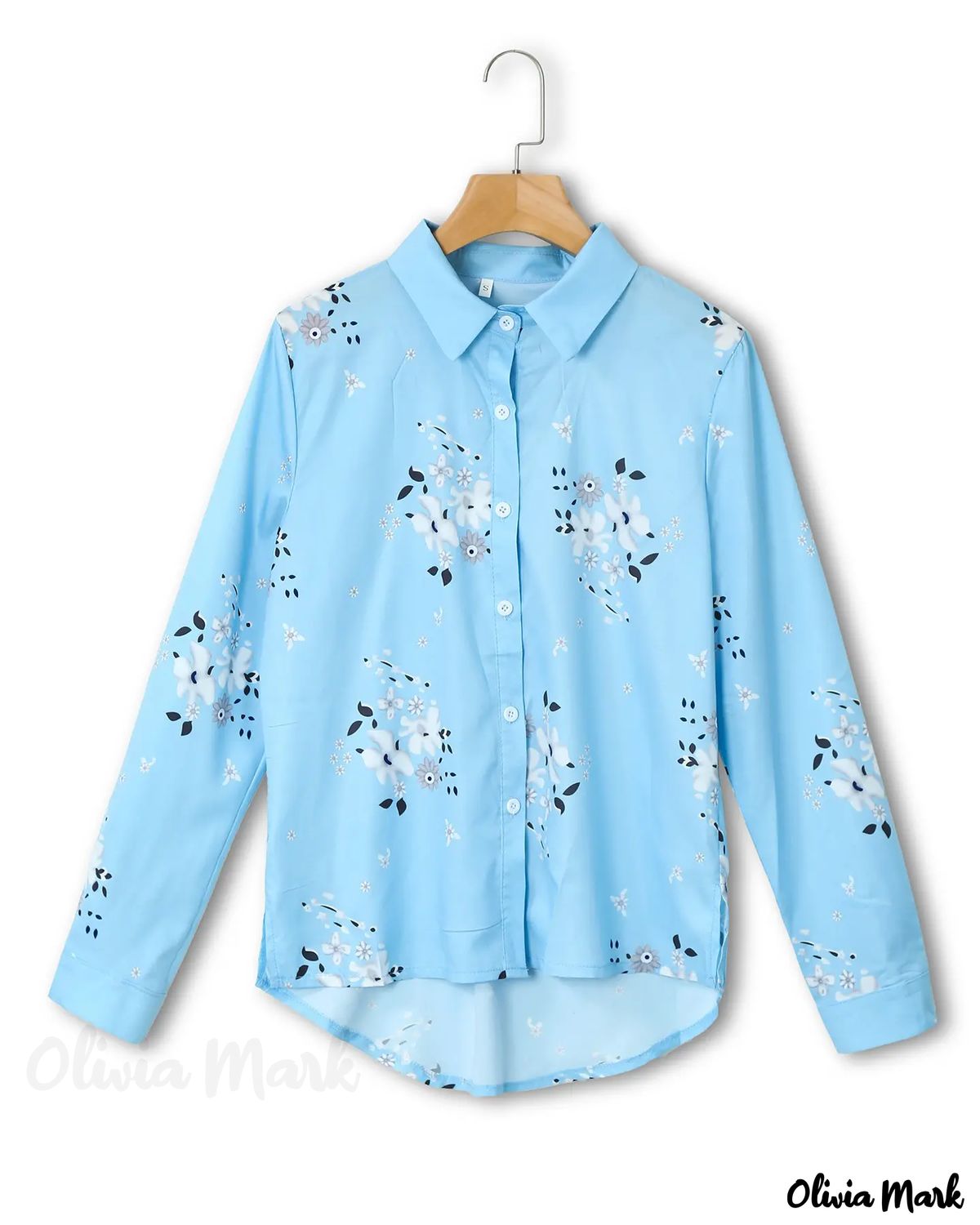 Xieyinshe - Floral Print Long Sleeve Casual Shirt