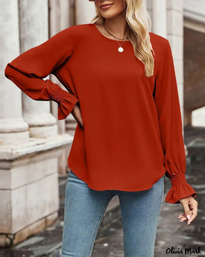 Xieyinshe - Long sleeve top with round neck