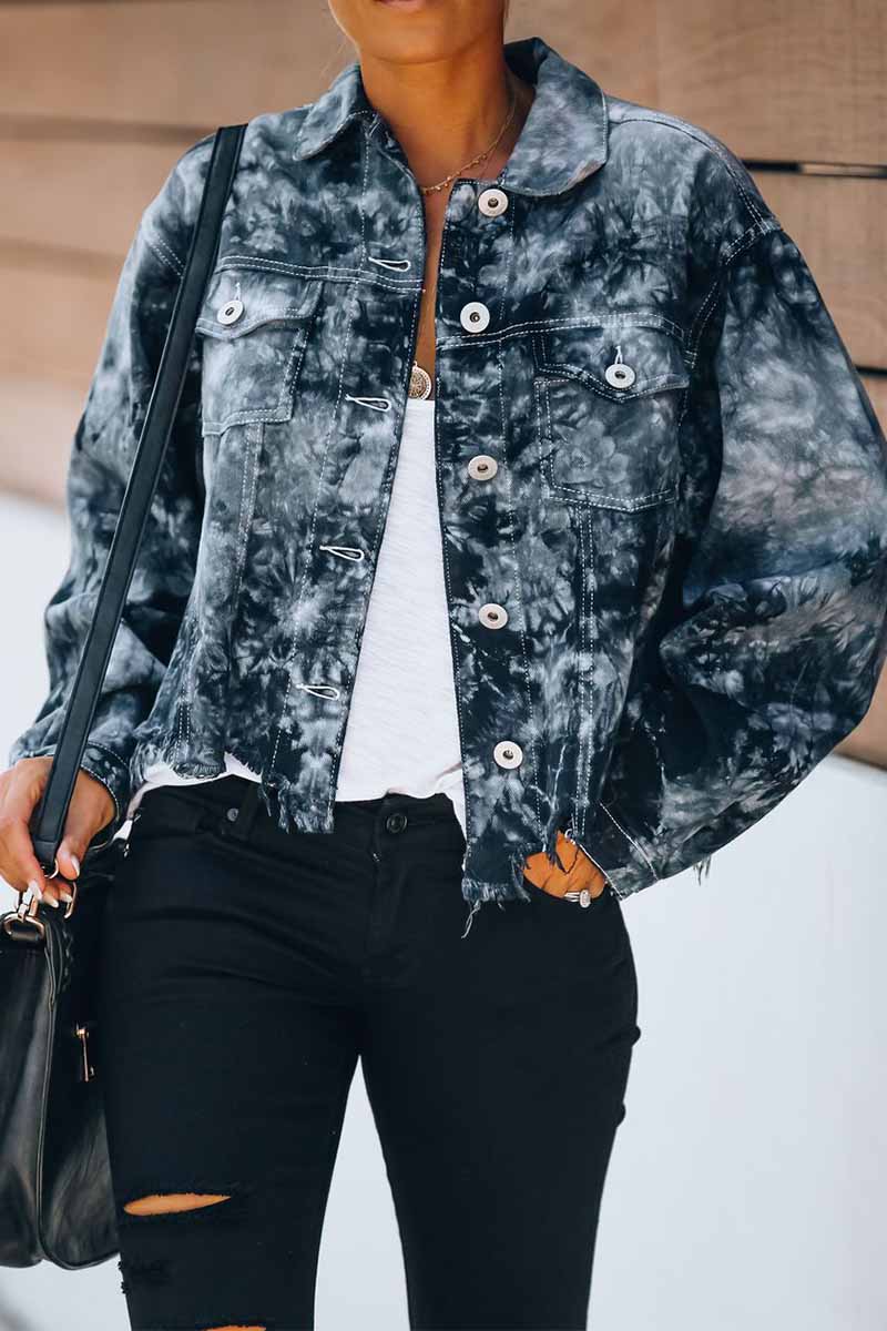 Xieyinshe Xieyinshe Loose Denim Fringed Jacket Tops