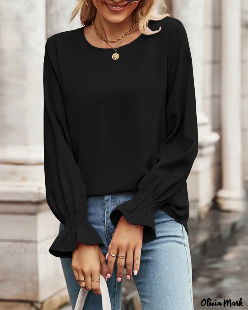 Xieyinshe - Long sleeve top with round neck