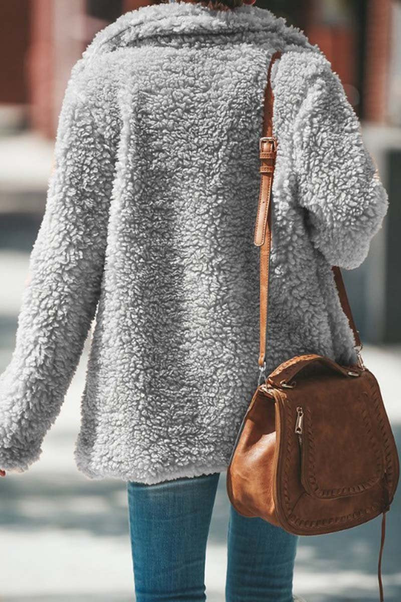 Xieyinshe Xieyinshe Winter Plush Coat Cardigan（3 colors）