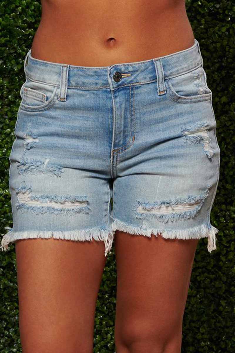 Xieyinshe Xieyinshe On-trend Ripped Sexy Denim Shorts(3 colors)