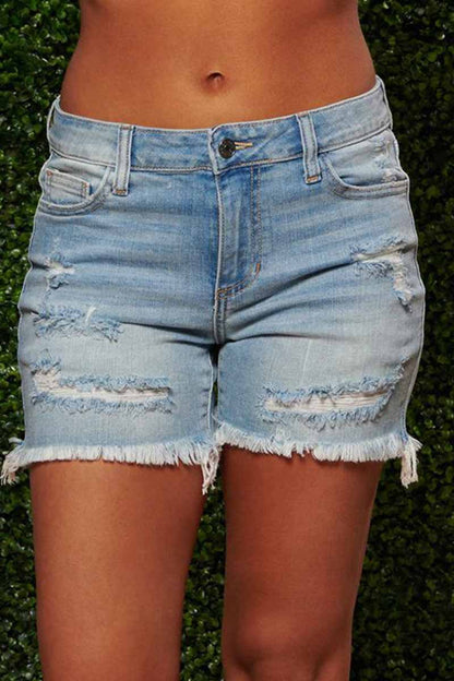 Xieyinshe Xieyinshe On-trend Ripped Sexy Denim Shorts(3 colors)