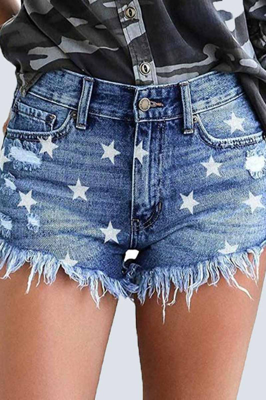 Xieyinshe  Cute Star Denim Shorts