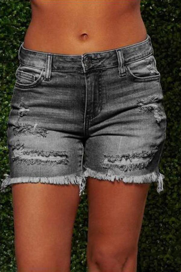 Xieyinshe Xieyinshe On-trend Ripped Sexy Denim Shorts(3 colors)